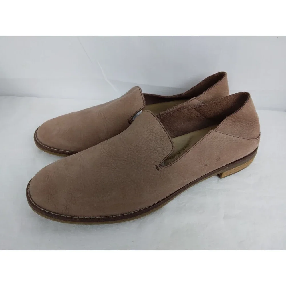 SPERRY Seaport Levy Brown Leather Memory-Foam Slip-On Loafers Womens Size 8.5